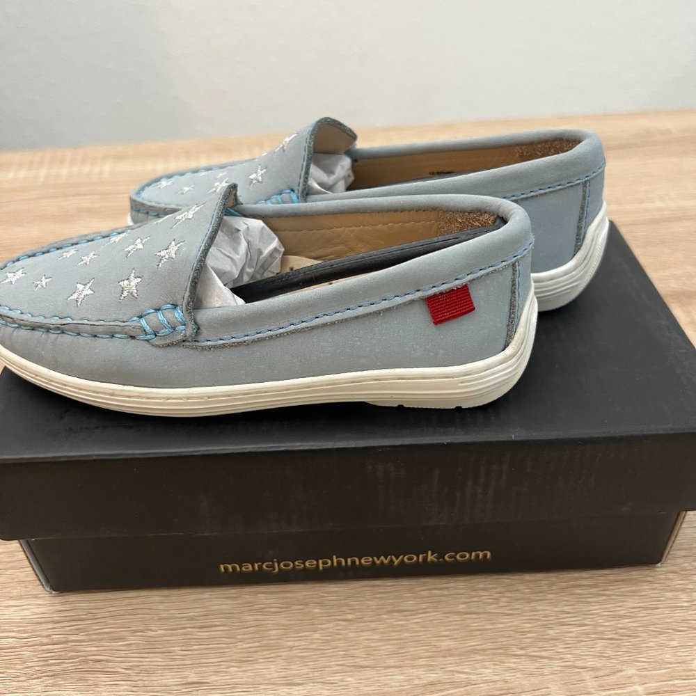 MARC JOSEPH NEW YORK Unisex-Child Leather Driver with Gold Star Detail Loafer - Picture 7 of 7